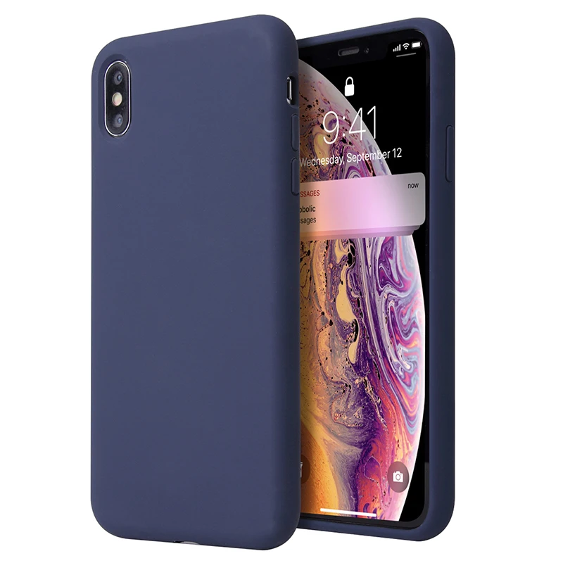 For Iphone Mobile Accessories 2019 Customized Phone Case Logo, With Original Logo Liquid Silicone Case For Iphone Xs
