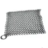 7*7inch cast iron cleaner kitchen sponge chainmail scrubber