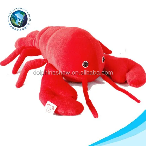 Peluches Simpatico Gamberetto Giapponese Gambero Rosso Peluche Ciondolo Bambola Giocattolo Peluche Portachiavi Doppia Fibbia in Ferro