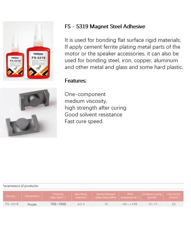 Bonding Glue Of Rare Earth Permanent Materials To Metal