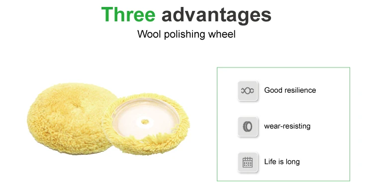 7 inch natural 100% double-sided wool Car Compound polishing pads