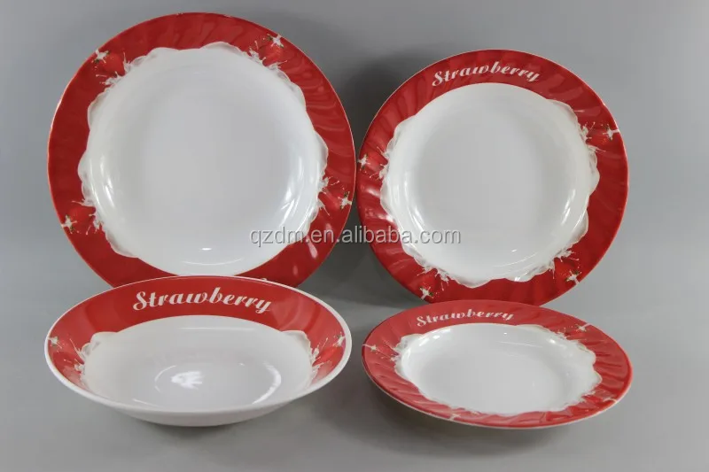 Strawberry Melamine Plate Plastic Dishes Sales promotion