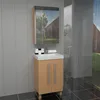 Bathroom Vanity Set Wash Basin Bathroom Cabinet with Mirror Two Door Designs