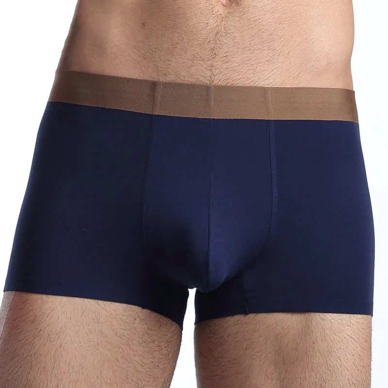 Modal Spandex Custom Elastic Waistband Underwear Sexy Men Seamless