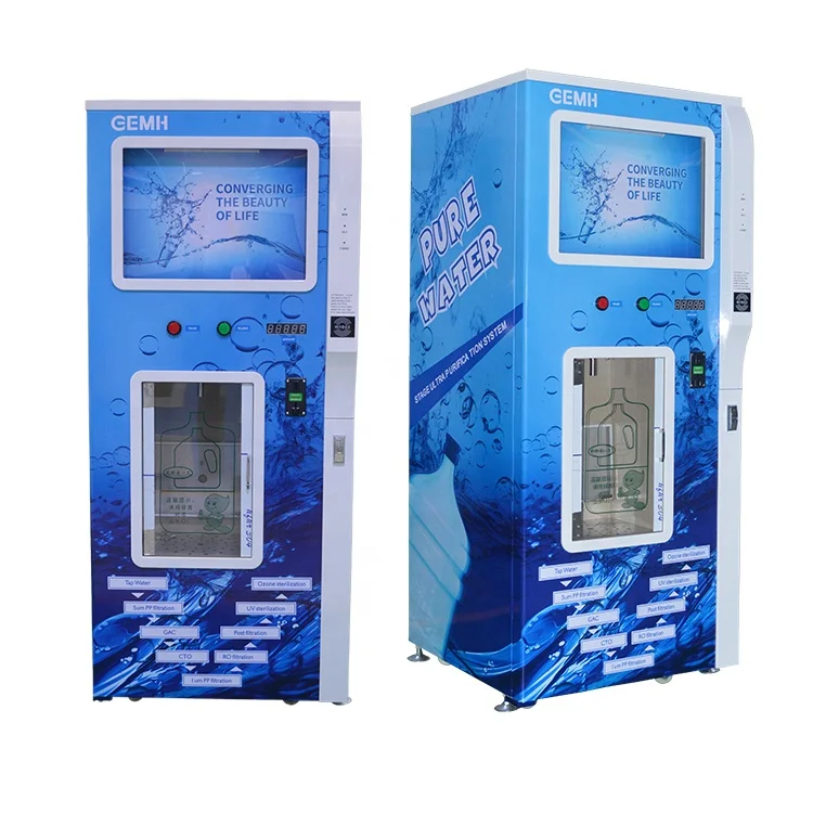 Outdoor 24h Selfservice Automatic Reverse Pure Glacier Water Vending