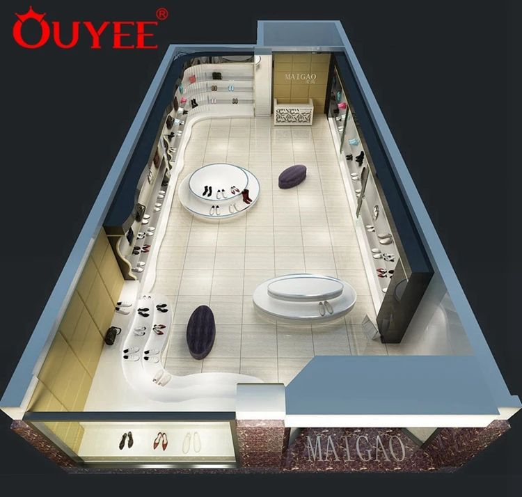 Custom Store Fixtures Names Footwear Showroom Shoes Shop Interior