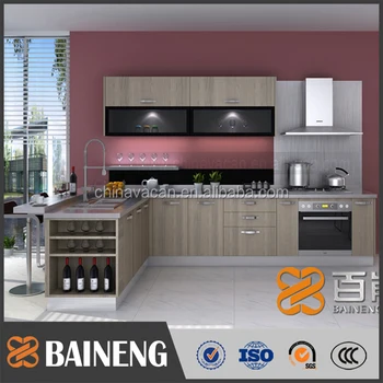 Prefab Lemari Dapur Desain Modern Dengan Berwarna Kaca Pintu Prefab Lemari Dapur Desain Modern Dengan Berwarna Kaca Pintu Kabinet