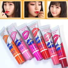 1 Pcs Hot Vender Famosa Marca Beauty Red Romântico Urso Wow Maquiagem À Prova D’ Água Batom Matte Lip Gloss Impermeável Tatuagem
