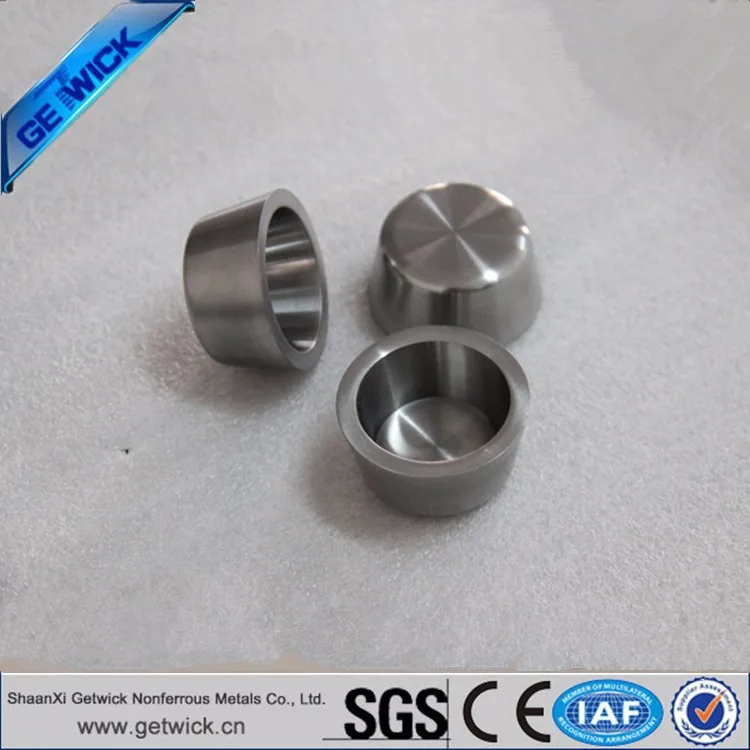Custom-Made Forged Bright 99.95% Pure Tungsten Crucible OD50mm