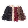 AliLeader Hot Sale 10" 18" Soft Faux Locs Curly Braids Crochet Hair, Synthetic Crochet Braids Faux Locs Curly Hair Extension