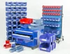 Large dividable plastic stack and hang bin with dividers