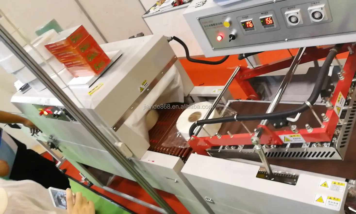 L Type Automatic Egg Tray Shrink Wrap Machine Heat Tunnel Shrink