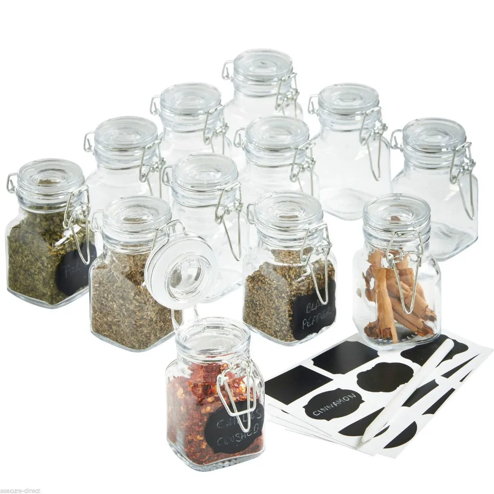 8oz Glass Spice Jars With And Cork And Wooden Spoon - Buy Factory