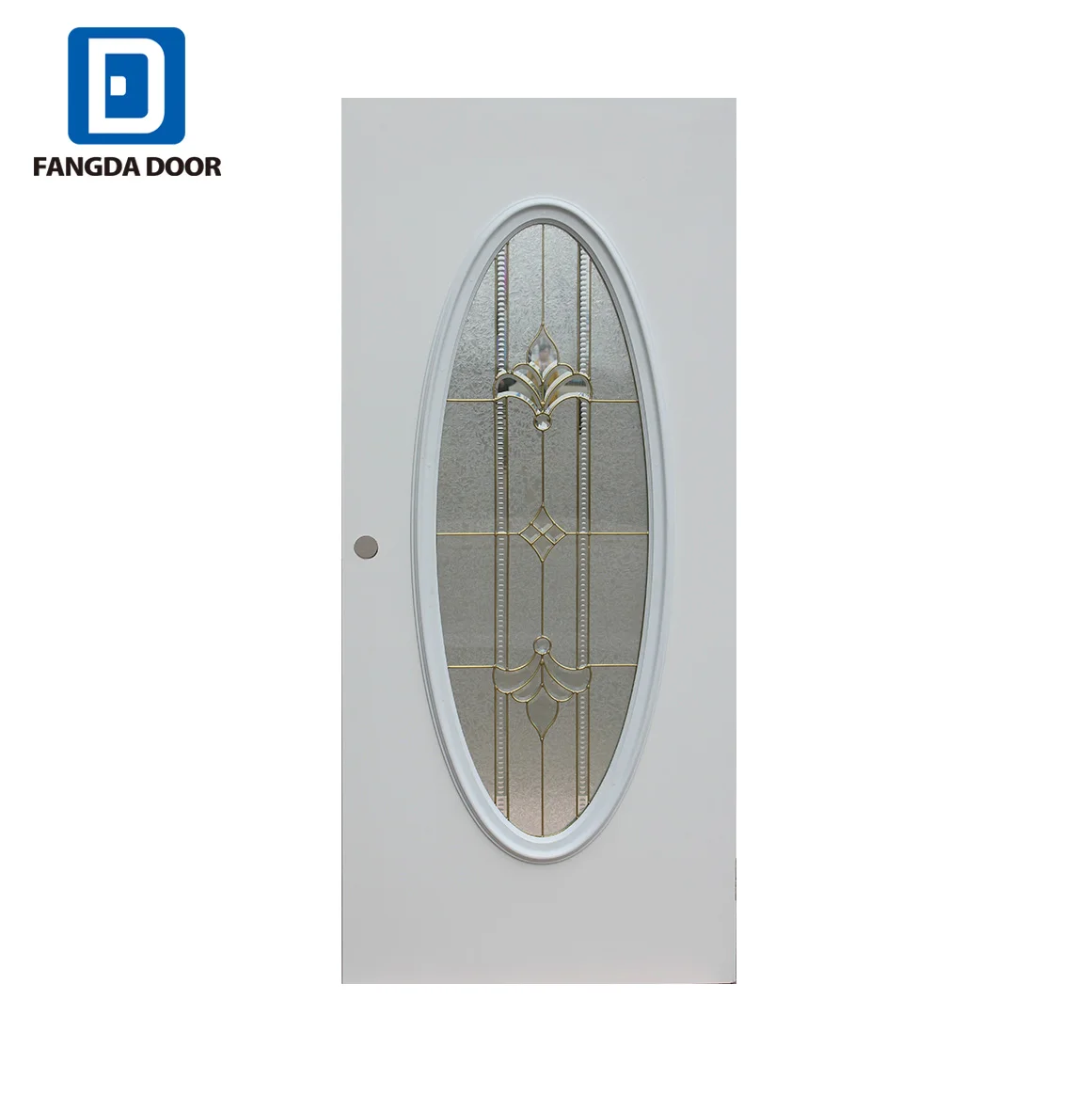 Fangda Hot Sale Oval Glass Insert Exterior Full Oval Glass Entry Doors Buy Glass Entry Doors 8803