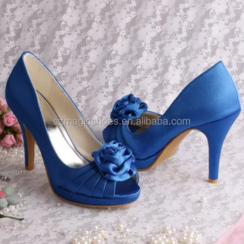 blue flower shoes