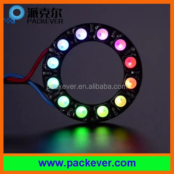 Programmable WS2812 SK6812 12 x 5050 RGB RGBW LED pixel ring