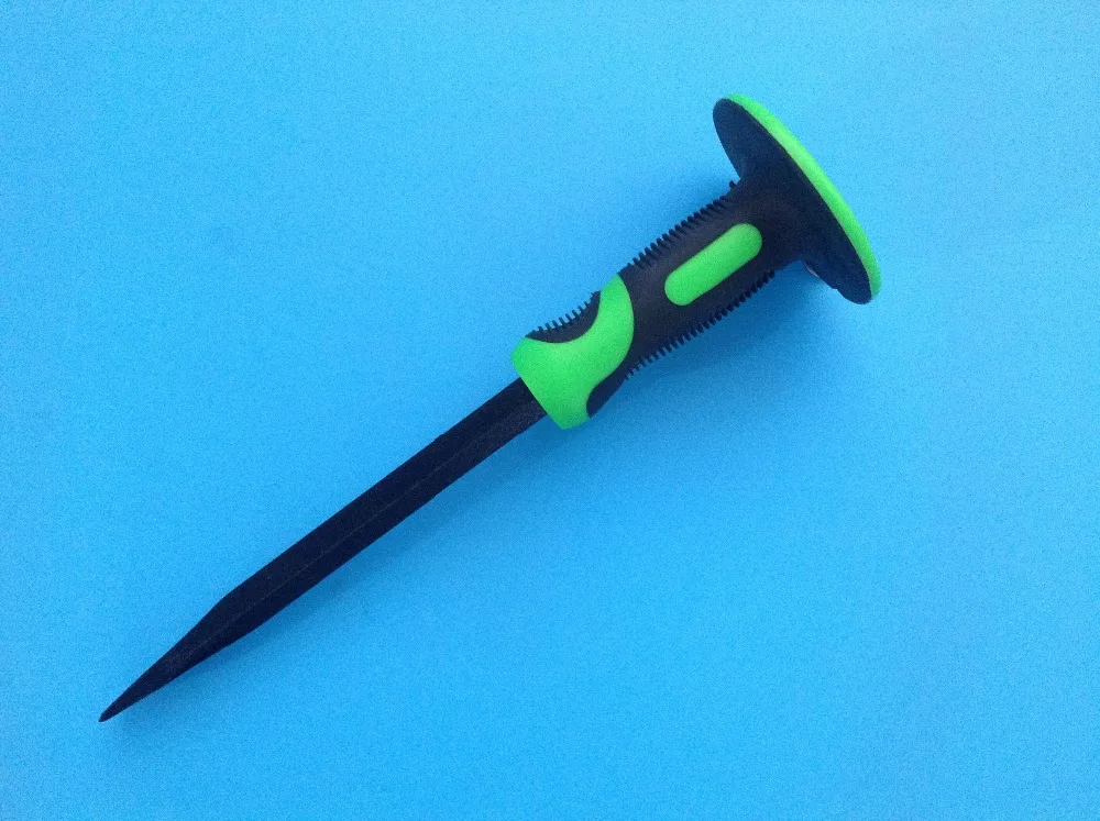good quality of cold chisel with rubber handle 8"*16 -043