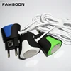 micro usb wall charger for android phone, 2.1A charger adapter with data transmission line