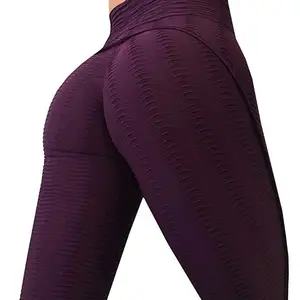 Womens High Waist Leggings Tummy Control Textured Butt Lift Workout Yoga Pants Activewear Womens High Waist Leggings Tummy Control Textured Butt Lift Workout Yoga Pants Activewear