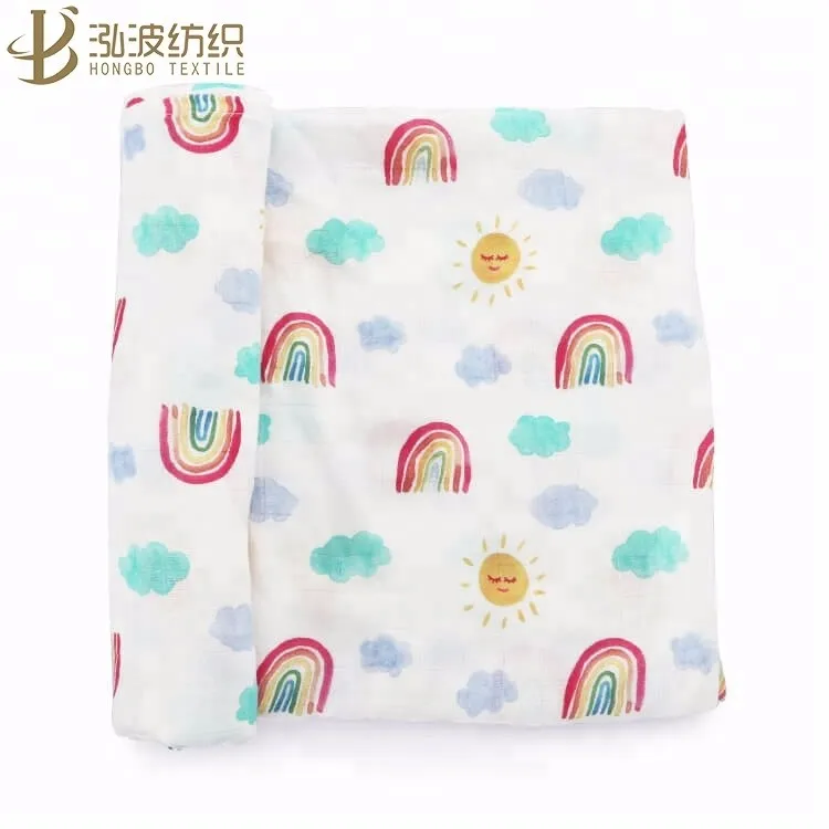 Arco iris de muselina para bebés MANTA De Bambú Algodón Bebé Ducha Regalo Niño Niña