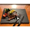 Fancy good natural stone material products with rough edge slate dinner plate