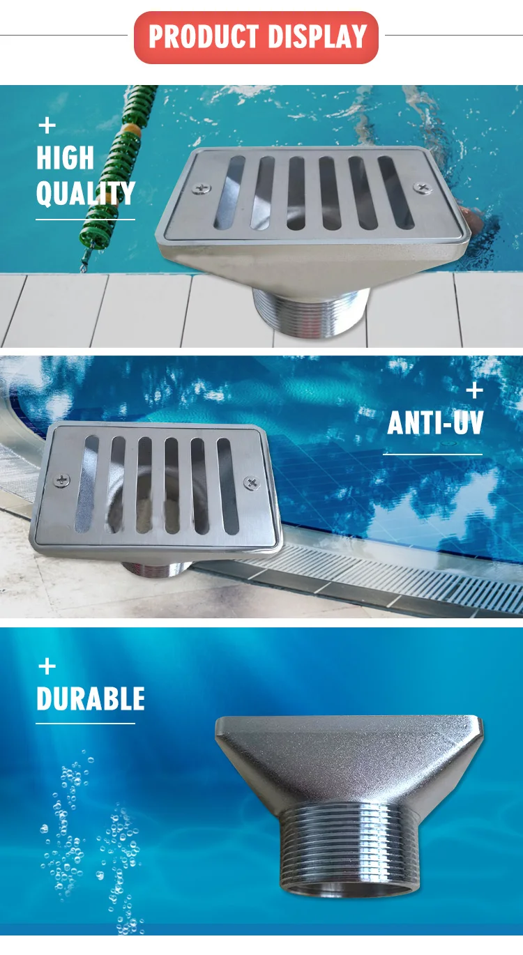 Pool Equipment Stainless Steel Swimming Pool Gutter Drain ...