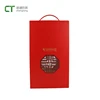 Wholesale market red color rectangle shaped double wine boxes