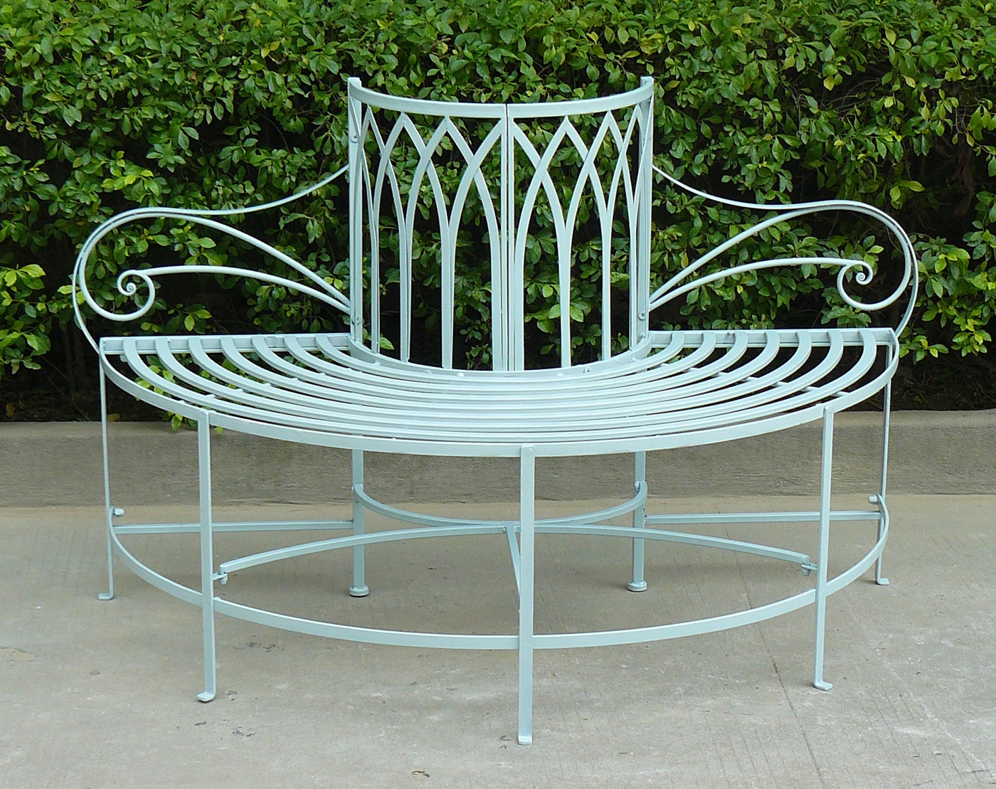 Cheap Wrought Iron And Antique Outdoor Garden Tree Bench Buy Garden