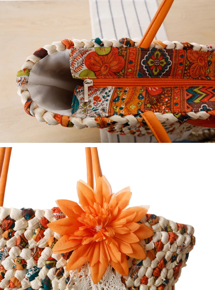 China manufacturer paper straw bag bohemian bali for summer