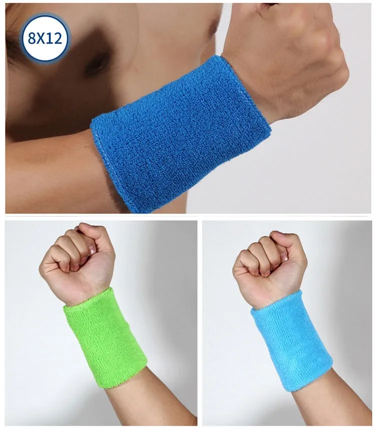 Unisex Sport Cotton Wrist Wrap Brace Support Cuff Sweat Bands