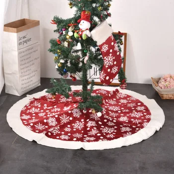 Hot Sales Red Handmade Flower Lace Christmas Tree Skirt Decoration Hot Sales Red Handmade Flower Lace Christmas Tree Skirt Decoration