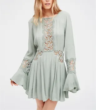 bohemian bell sleeve dress