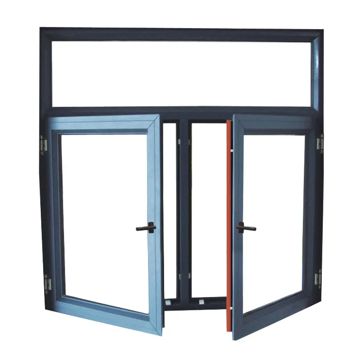 European style high quality aluminium frame laminated glass casement window with balcony metal window grill design