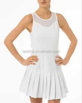 white pleated tennis dress