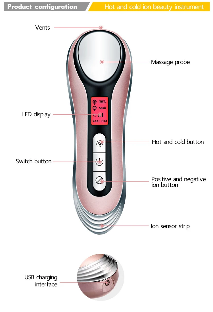 home use galvanic facial machine ultraschall face lift iontophoresis