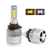 super bright auto lighting system white+amber S2 dual color H4 H7 H11 H13 9005 9006 led headlight car truck