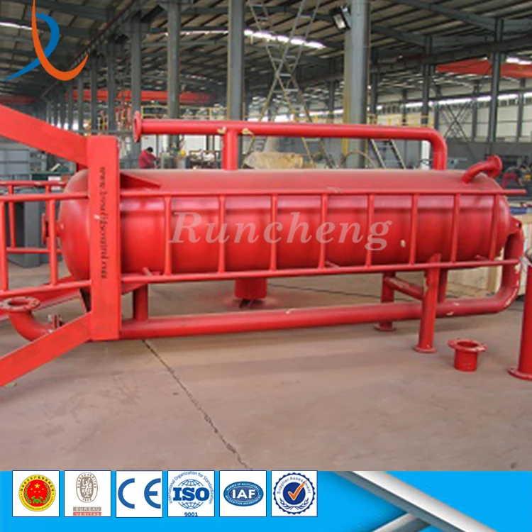Skid Mounted Vertical Oilfield Gas Buster / Mud Separator Tank / Well