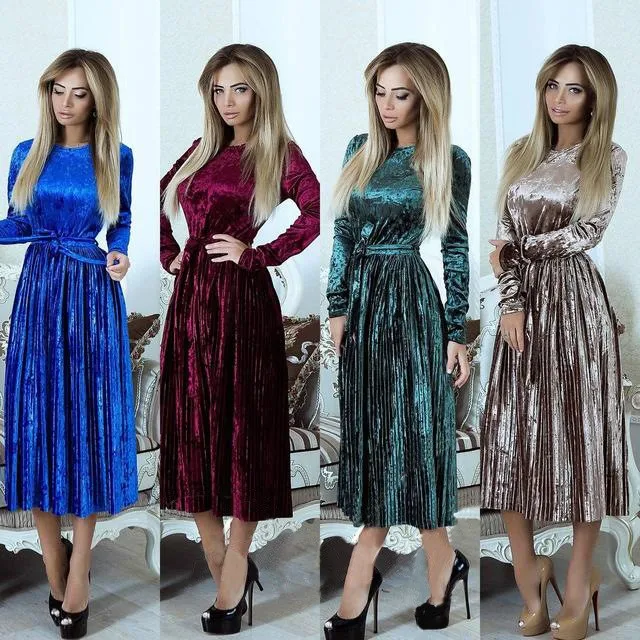 winter long dresses for womens