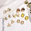 vintage geometric round square triangle oval shape acrylic earrings elegant stud earrings small stud earrings