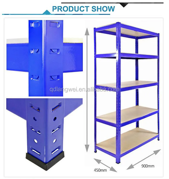 Heavy Duty Steel Blue Racking Garage Shelving 5 Tier Shelves Racks Bays
