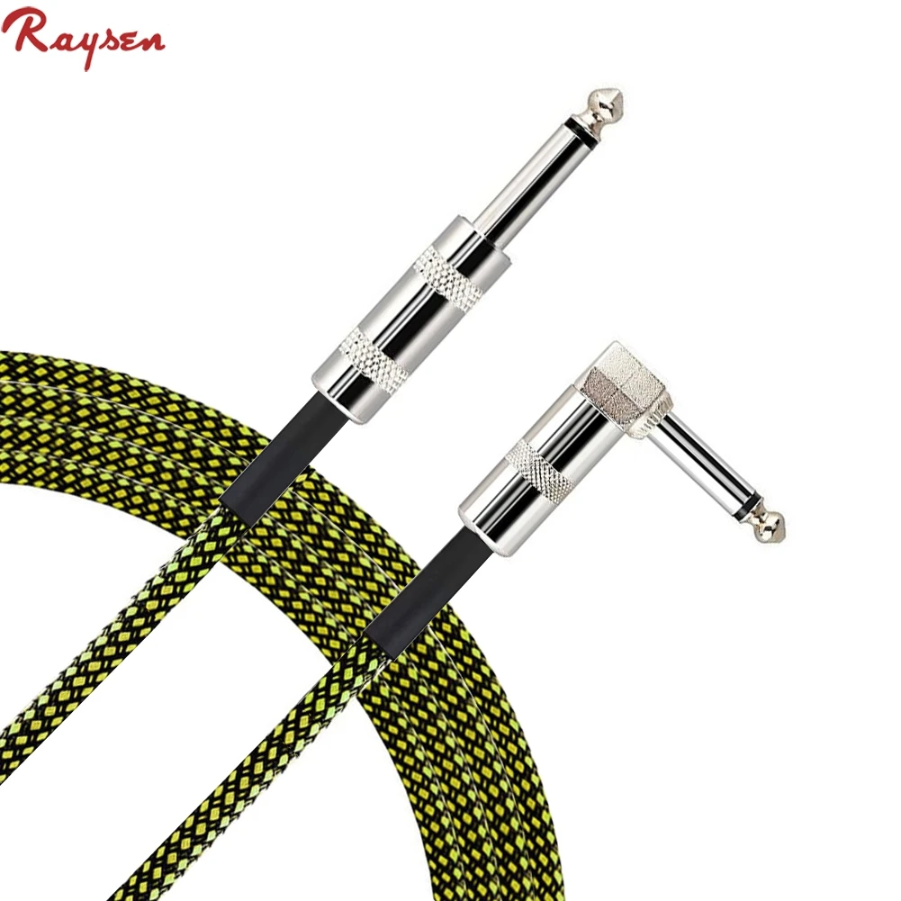 Instrument Cable Guitar 6.35mm Jack Guitar Audio Cable Braided Guitar