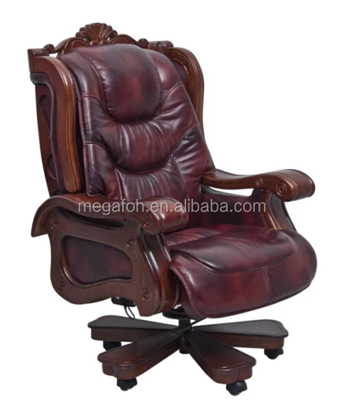 Guangzhou Luxury Office Furniture Antique Wood Base Inclinable