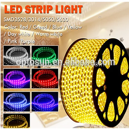 Wholesale 110v/220v Dimmable Waterproof 100 Meter Flexible RGB Led Light Strip