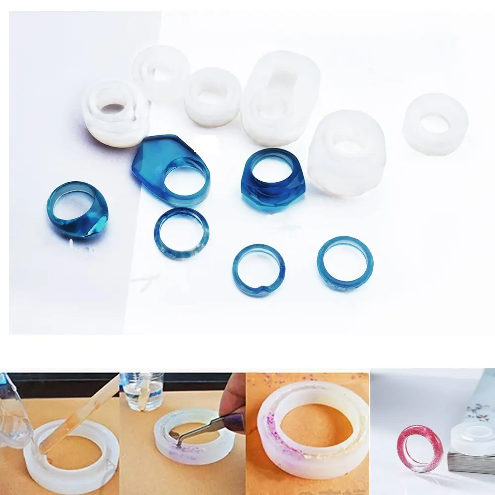 Comidox 2Pcs Silicone Pendant Water Drop Gem Mold Resin Casting Pendant Tool with Hole