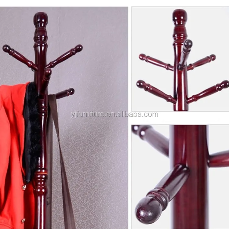 Antique 9 Hooks Twist Tree Shaped Hallstand Wooden Hat Tree Stand Buy