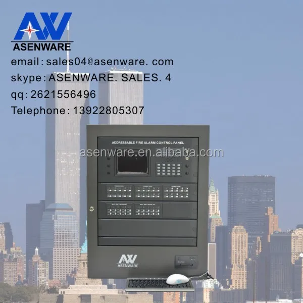 Network Analog 2-wire LCD Addressable Fire Security Detection Alarm 324-point Monitoring Panel