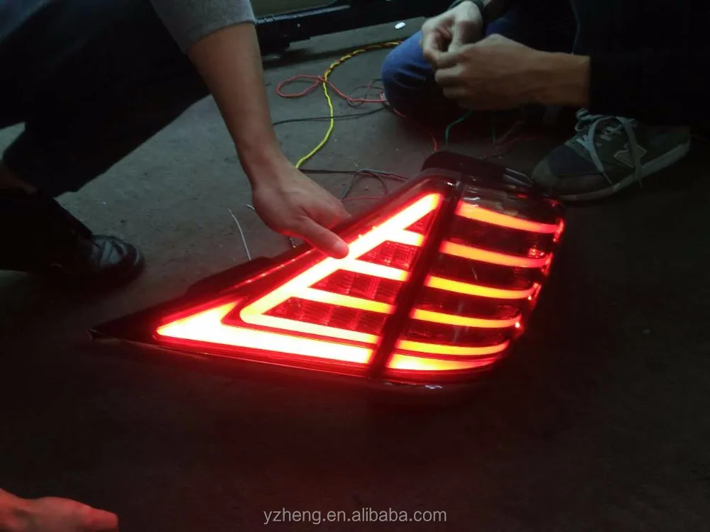 VLAND factory car taillight for Alphard 2008-2014 LED tail lamp with moving signal lights for Vellfire 20 series