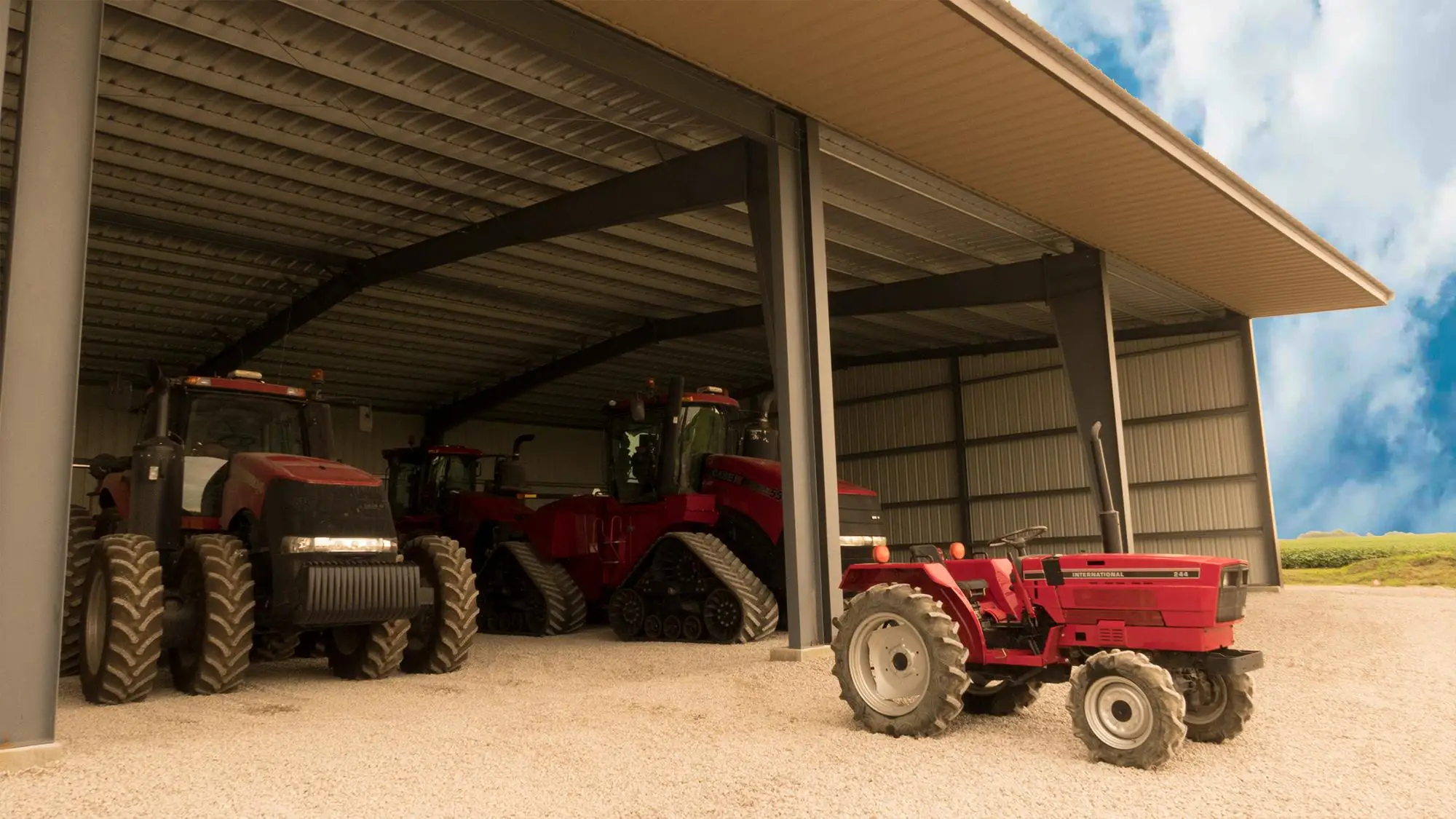 Industrial And Farming Steel Prefabricated Machinery Storage Shed Buy