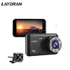 Ultra HD 1296P In-Car Camera, Super Night Vision 170 Degree Wide View ADAS 4 inch HD Dual Camera Car DVR