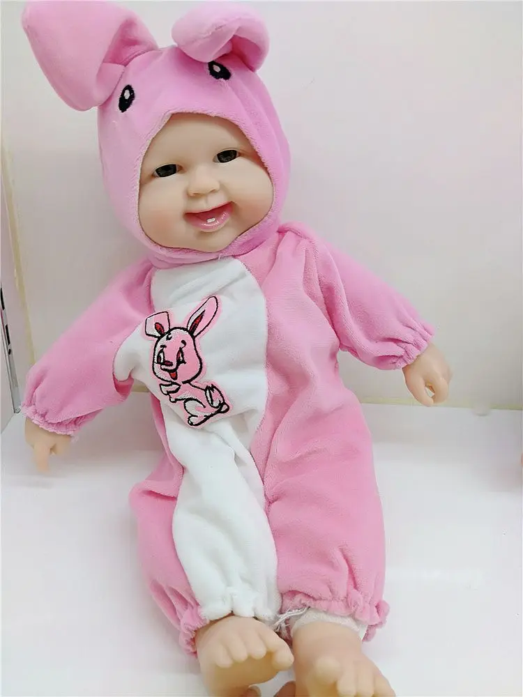 2018 热卖笑声音乐新生婴儿婴儿动物形状粉红色五颜六色的衣服再生